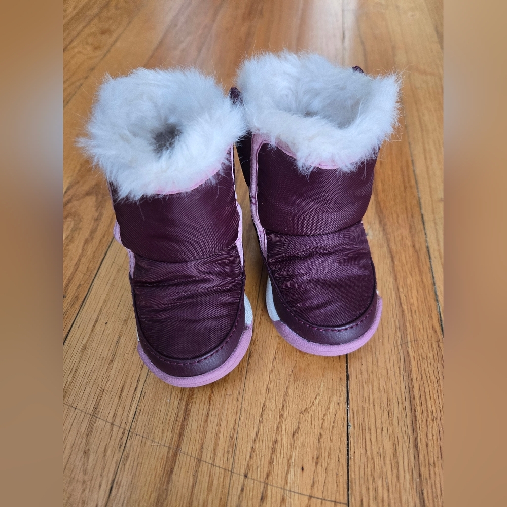 Sorel Kids Plum and Pink Winter Boots